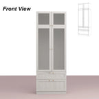 Armoire modulaire élégante gris clair