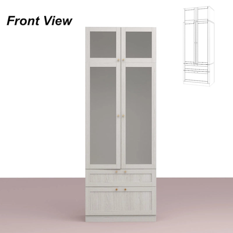 Armoire modulaire élégante gris clair