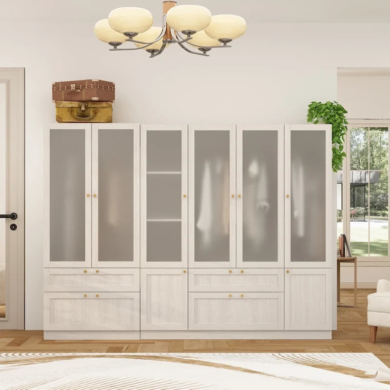 Armoire modulaire élégante gris clair