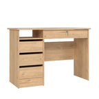 Bureau d'écriture Porch & Den Wescot pour bureau à domicile avec 4 tiroirs et une étagère ouverte