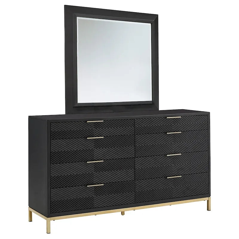 Elea Carved Chevron Bedroom Set by iNSPIRE Q Bold