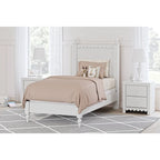 Signature Design by Ashley Mollviney White Panel Headboard Only