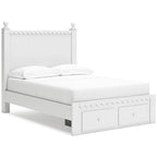 Signature Design by Ashley Mollviney White Panel Headboard Only