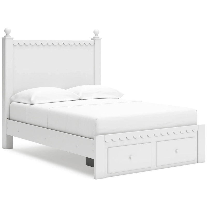 Signature Design by Ashley Mollviney White Panel Headboard Only