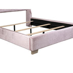 Newell Pink Velvet Upholstered Tufted Panel Bed