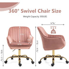 Howtai Swivel Home Office Chair with Rollers