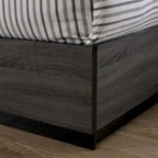 Rothwell Contemporary Grey Wood Wood 2-Piece Panel Bedroom Set with Shelves by Strick & Bolton