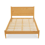 Mid Century Solid Wood Platform Bed Queen Size