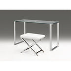 Bureau en verre avec base de médaillon