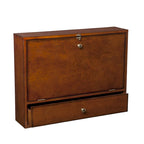 Bureau mural pour ordinateur portable Arkins de SEI Furniture, acajou brun