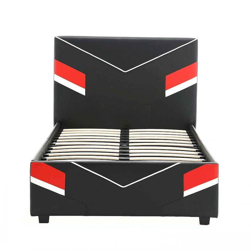 Cadre de lit de jeu X Rocker Orion eSports, noir/rouge, une place