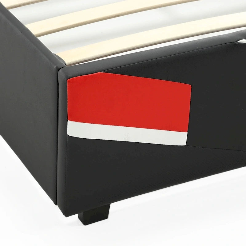 Cadre de lit de jeu X Rocker Orion eSports, noir/rouge, une place