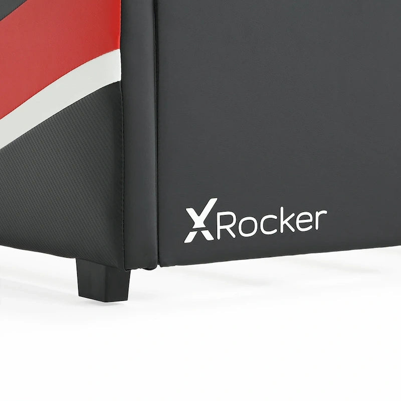 Cadre de lit de jeu X Rocker Orion eSports, noir/rouge, une place