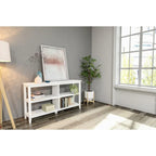 Edenton Wide Low 54W Bookcase with 2 Shelves, White
