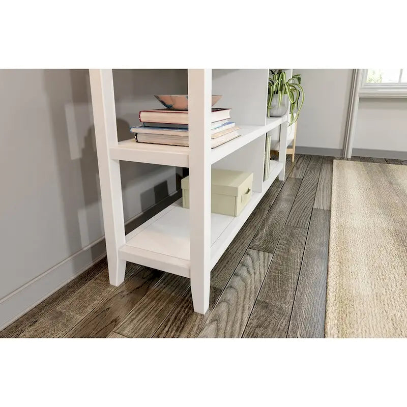 Edenton Wide Low 54W Bookcase with 2 Shelves, White