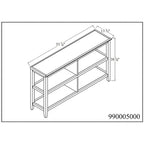 Edenton Wide Low 54W Bookcase with 2 Shelves, White