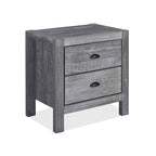 Table de chevet à 2 tiroirs en bois massif Montauk