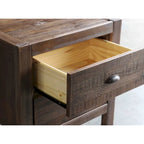 Table de chevet à 2 tiroirs en bois massif Montauk