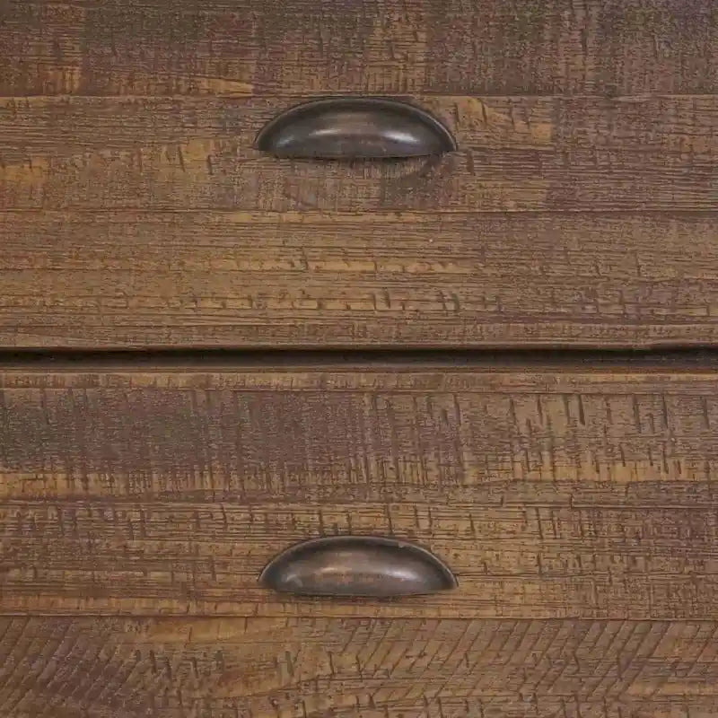 Table de chevet à 2 tiroirs en bois massif Montauk