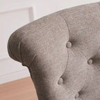 Chaise de bureau à roulettes, hauteur réglable, en tissu de lin, pivotante