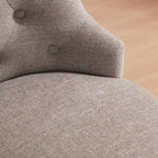 Chaise de bureau à roulettes, hauteur réglable, en tissu de lin, pivotante