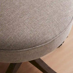 Chaise de bureau à roulettes, hauteur réglable, en tissu de lin, pivotante