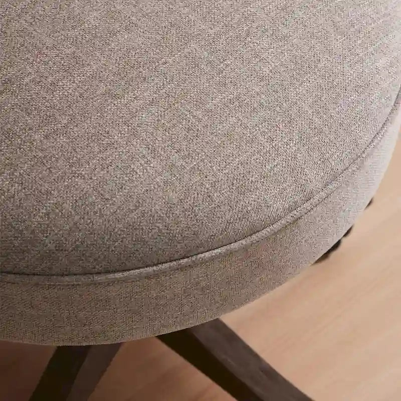 Chaise de bureau à roulettes, hauteur réglable, en tissu de lin, pivotante
