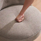 Chaise de bureau à roulettes, hauteur réglable, en tissu de lin, pivotante