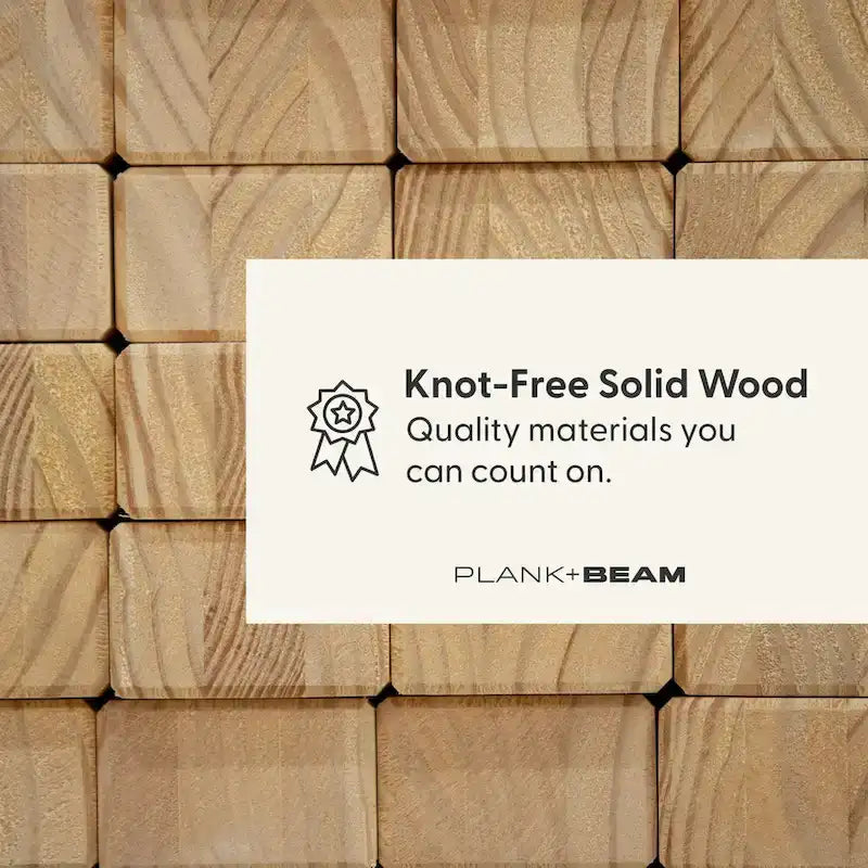 Plank and Beam Scandinavian Twin Size Bed with Slatted Headboard