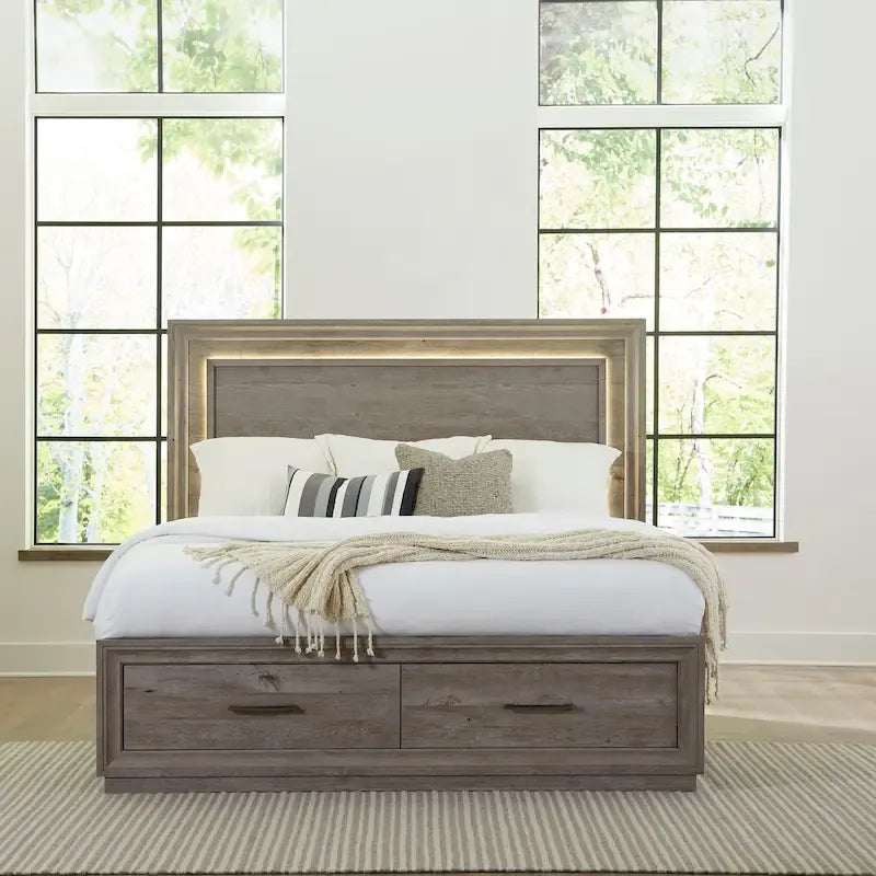 Lit de rangement King Horizons Graystone