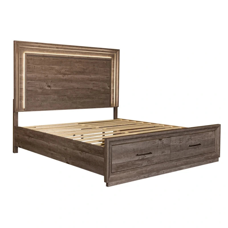 Lit de rangement King Horizons Graystone