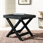 SAFAVIEH Suzette Natural Wicker x-Bench - 22 x 22 x 19.5 - 22Wx22Dx20H