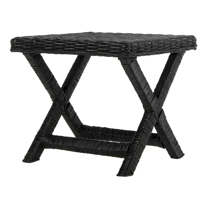 SAFAVIEH Suzette Natural Wicker x-Bench - 22 x 22 x 19.5 - 22Wx22Dx20H