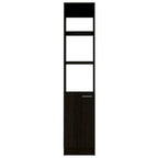 TUHOME Malaga Linen Cabinet with 3 Open Shelves, 2 Inner Shelves and Door