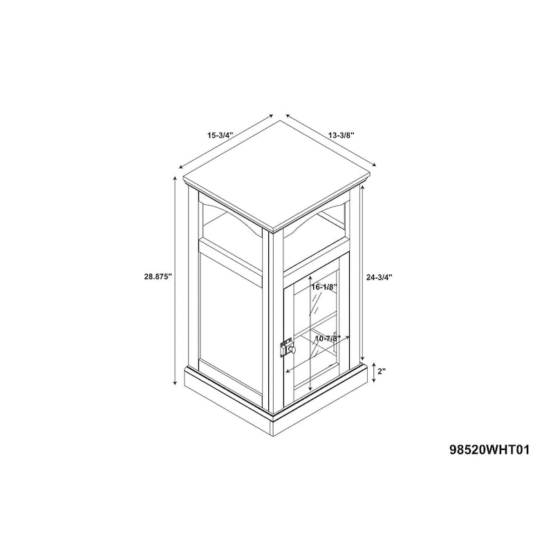 Scarsdale Demi White Storage Cabinet