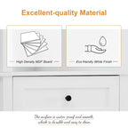 Triangle Tall Cabinet with 3 Drawers and Adjustable Shelves MDF Board with Painted Finish