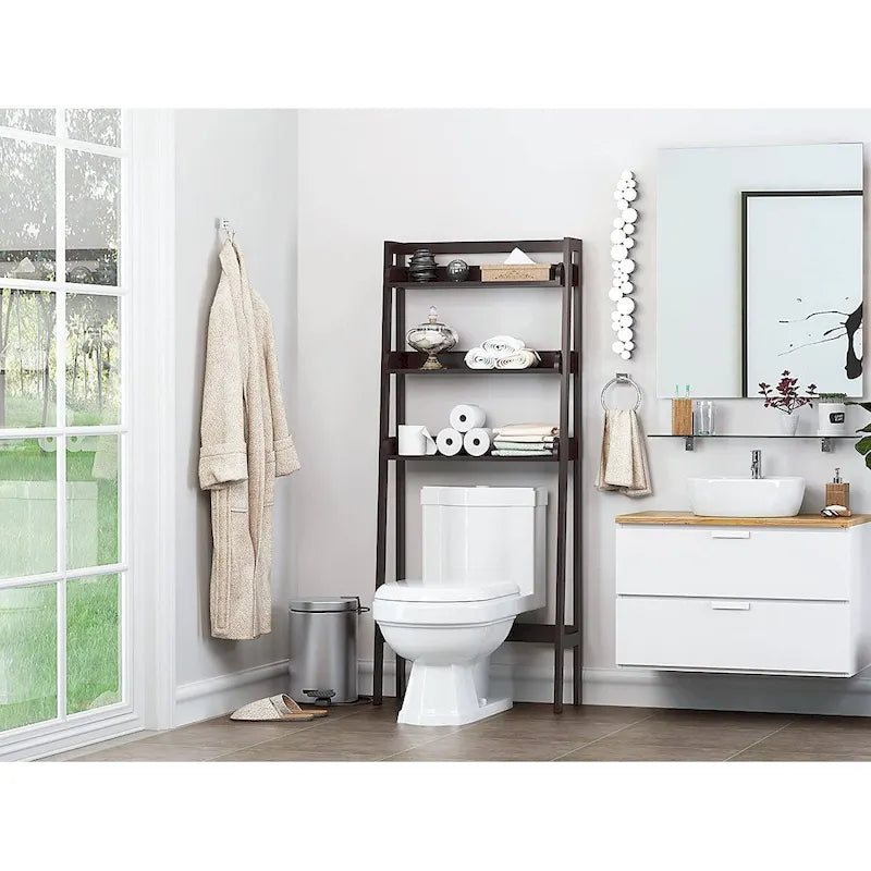 UTEX 3-Shelf Bathroom Organizer Over The Toilet, Bathroom Spacesaver,Collection Spacesaver