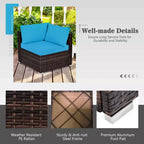 Ensemble de mobilier de patio Costway 7 pièces avec table foyer à gaz propane de 35" et housse imperméable