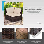 Ensemble de mobilier de patio Costway 7 pièces avec table foyer à gaz propane de 35" et housse imperméable