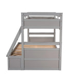 Twin over Full Bunk Bed with Storage - Espresso(OLD SKU :LP000022AAP)