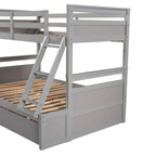 Twin over Full Bunk Bed with Storage - Espresso(OLD SKU :LP000022AAP)