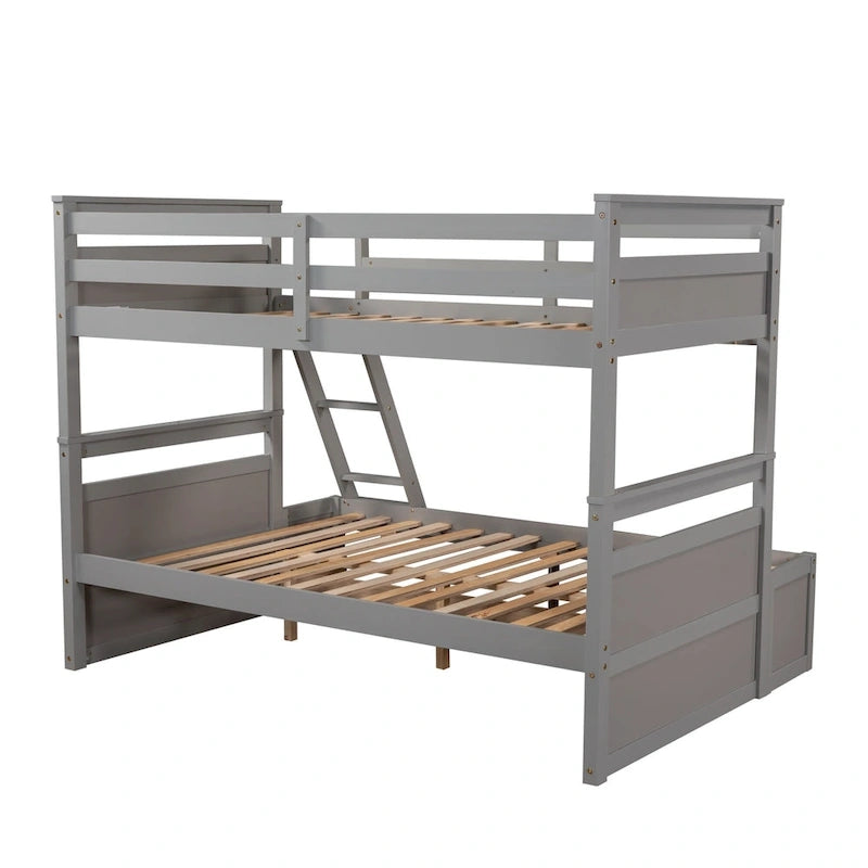 Twin over Full Bunk Bed with Storage - Espresso(OLD SKU :LP000022AAP)