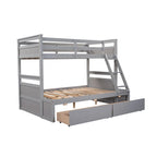 Twin over Full Bunk Bed with Storage - Espresso(OLD SKU :LP000022AAP)