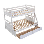 Twin over Full Bunk Bed with Storage - Espresso(OLD SKU :LP000022AAP)