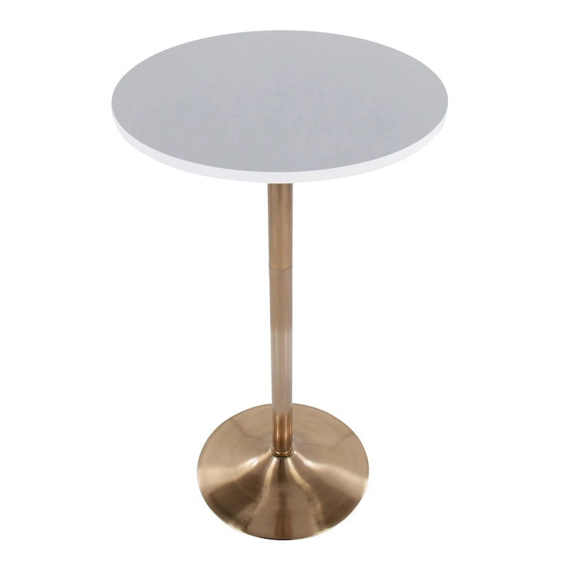 Table réglable 2 et 3 hauteurs Silver Orchid Stone (hauteur table à manger, comptoir ou bar)