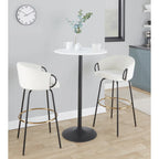 Table réglable 2 et 3 hauteurs Silver Orchid Stone (hauteur table à manger, comptoir ou bar)