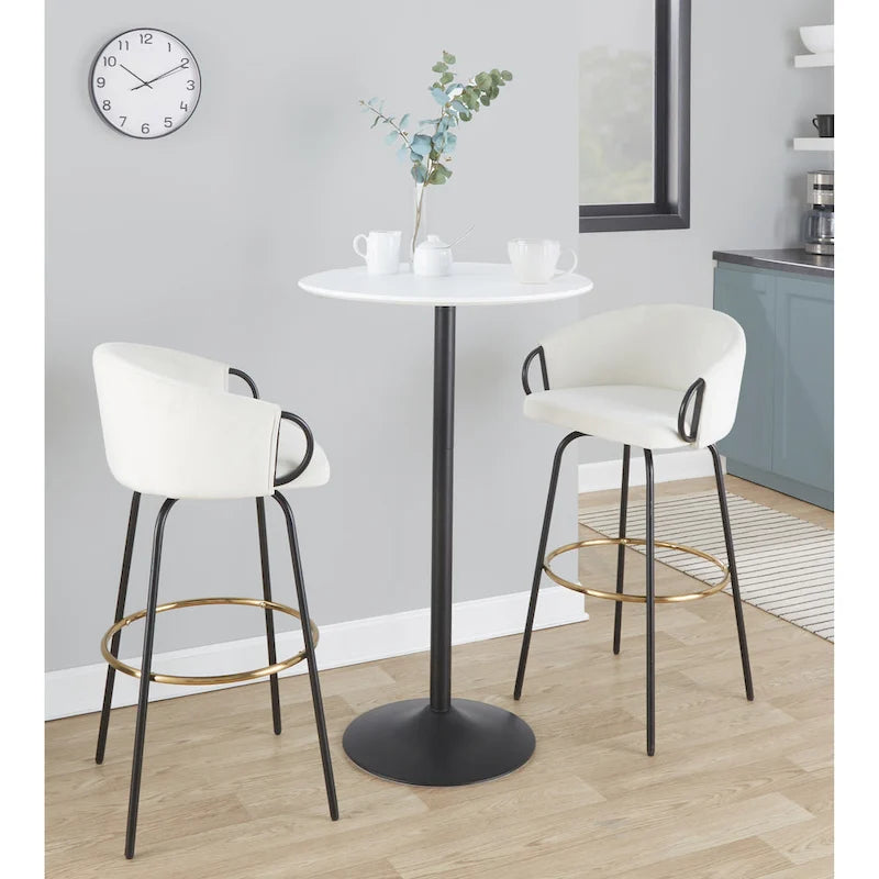 Table réglable 2 et 3 hauteurs Silver Orchid Stone (hauteur table à manger, comptoir ou bar)
