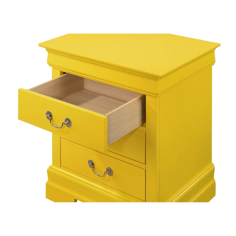 Louis Philippe 3-Drawer Nightstand (29 in. H x 21 in. W x 16 in. D)