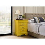 Louis Philippe 3-Drawer Nightstand (29 in. H x 21 in. W x 16 in. D)