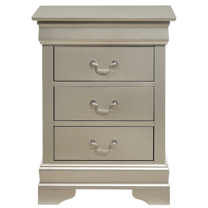 Louis Philippe 3-Drawer Nightstand (29 in. H x 21 in. W x 16 in. D)